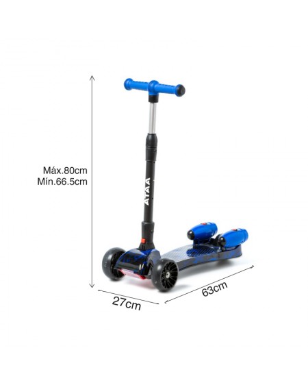 Patinete Shuttle infantil con efecto humo y luces LED ATAA CARS