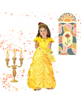 Fantasia de princesa A Bela e a Fera para menina - 14241