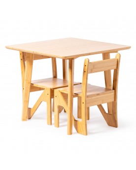 Set Mesa y Sillas de Bambu Nature
